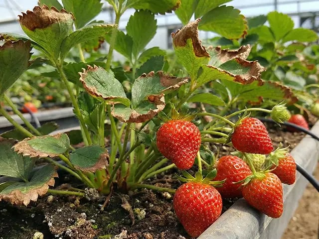 イチゴのチップバーン症状