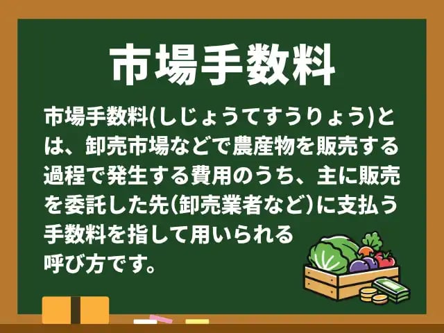 市場手数料(しじょうてすうりょう)