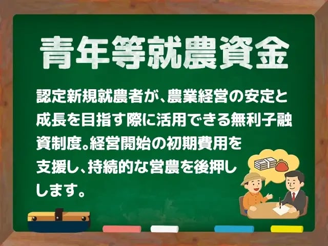 青年等就農資金(せいねんとうしゅうのうしきん)