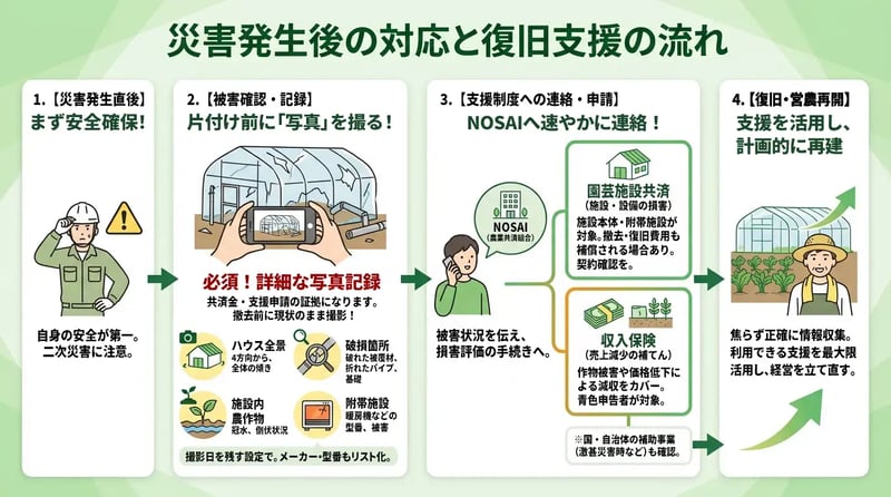 災害発生後に必要な対応と復旧支援