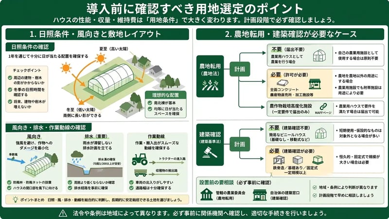 導入前に確認すべき用地選定のポイント