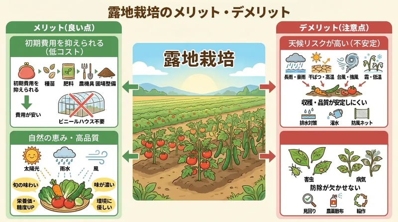 露地栽培のメリット/デメリット