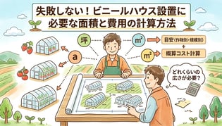 ビニールハウスの設置に必要な面積はどれくらい？規模別・作物別の土地計算ガイド【早見表付き】