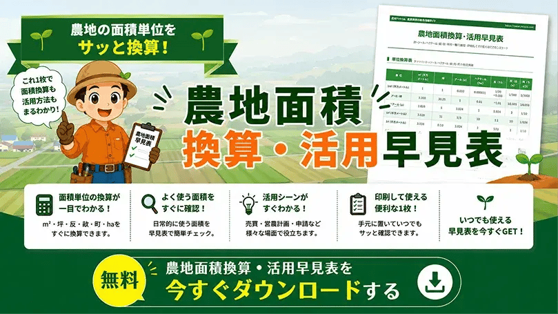 農地面積換算・活用早見表