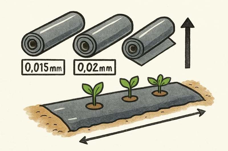農業用マルチフィルムの厚さと幅の選び方