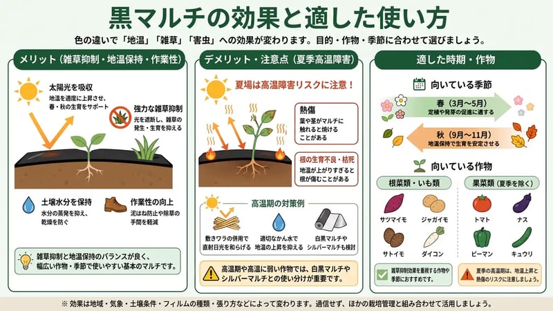 黒マルチの効果と適した使い方