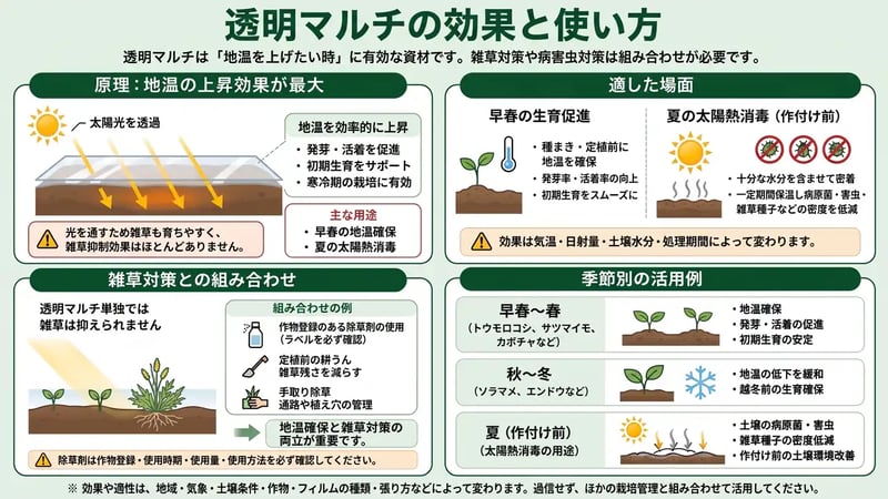 透明マルチの効果と適した使い方