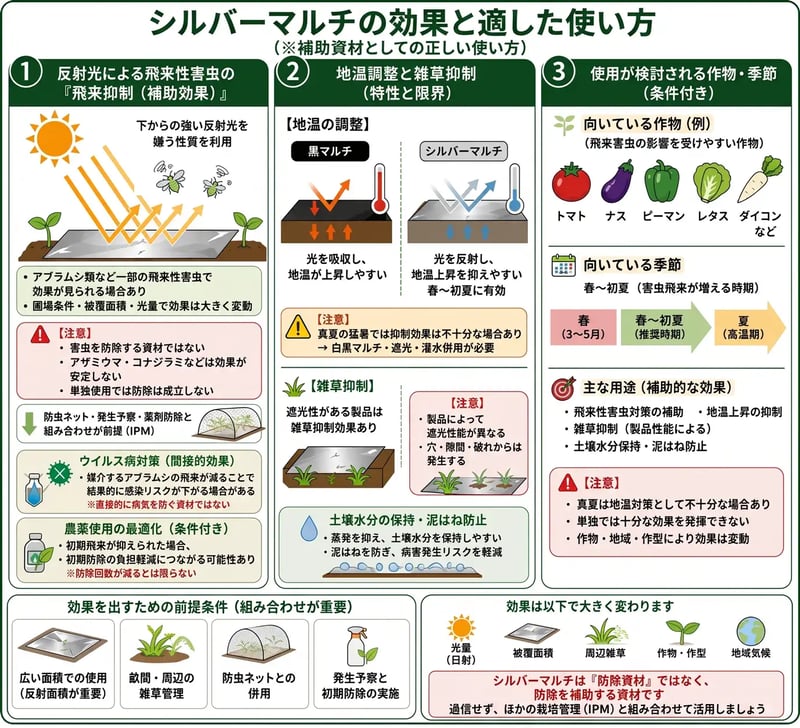 シルバーマルチの効果と適した使い方