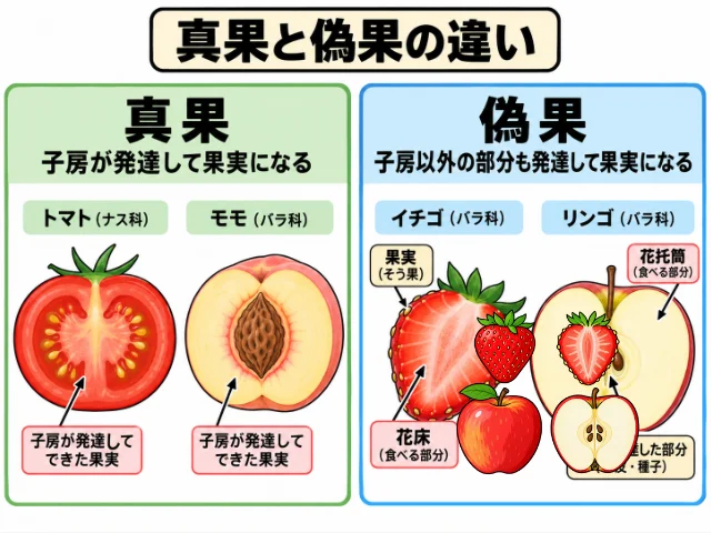 真果と偽果の違い