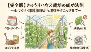 きゅうりのハウス栽培完全ガイド｜作型・土づくり・病害虫対策・収穫量アップまで解説