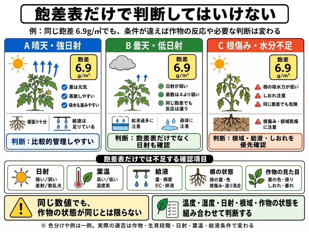 飽差表だけで判断してはいけない