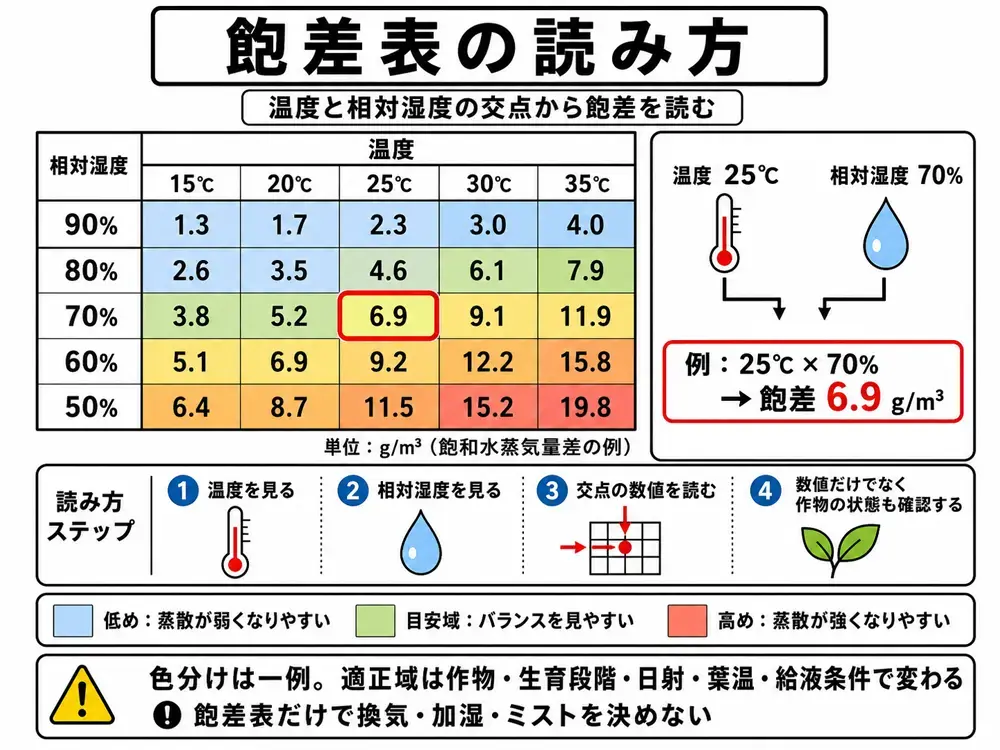 飽差表の読み方