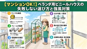 ベランダ用ビニールハウスの失敗しない選び方と強風対策